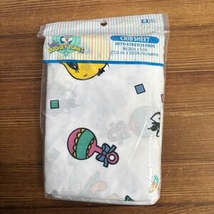 Vintage 1997 Baby Looney Tunes Sylvester Crib Sheet NOS Sealed 100%‎ Cotton